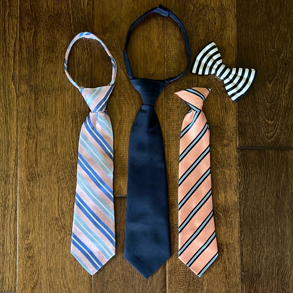 Boys Tie Bow Tie Lot Bundle